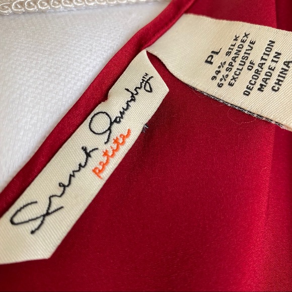 Red silk tank top - Picture 4 of 4